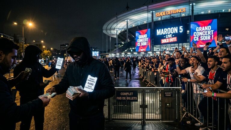Marché Noir des Billets : Revendeurs qui Accaparent ConcGenerating the blog article on ticket reselling in Frencherts et Matchs