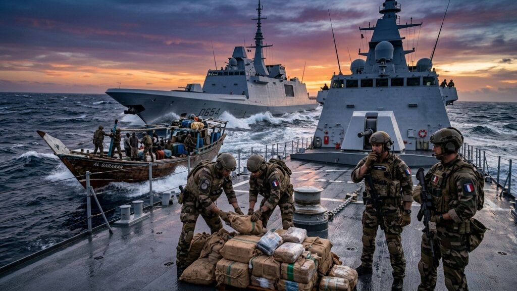 Marine Française Saisit 815 Kg d&rsquo;Héroïne dans l&rsquo;Océan Indien