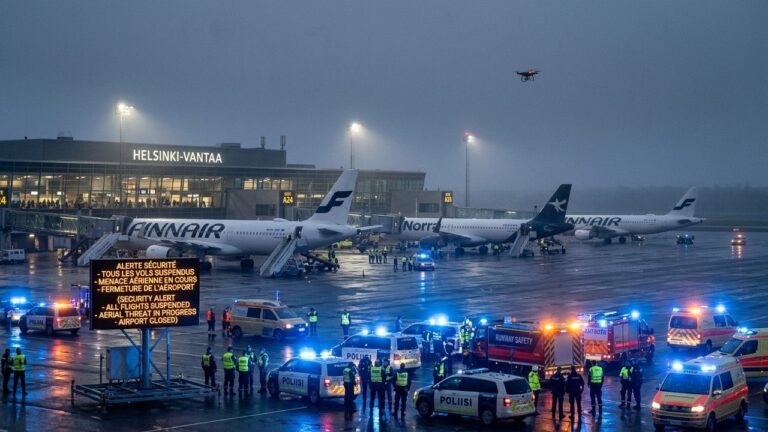 Menace de Drone à Helsinki : Trafic Aérien Suspendu Plusieurs Heures