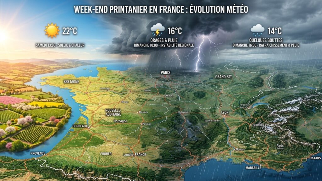 Météo Week-end 1er Mai 2026 : Soleil, Orages et Baisse des Températures