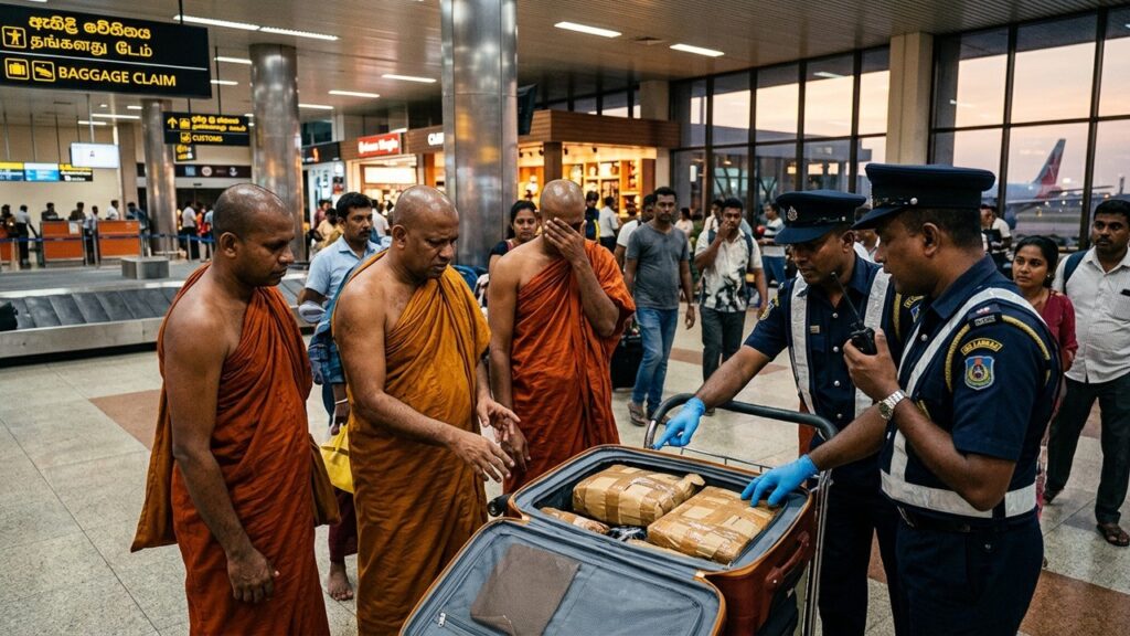 Moines Bouddhistes Arrêtés au Sri Lanka avec 110 Kg de Cannabis