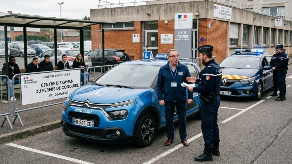 Moniteur d&rsquo;Auto-École Contrôlé Sans Permis lors d&rsquo;un Examen