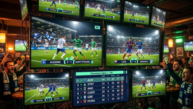 Multiplex Ligue 2 : Heure et Chaîne TV pour la 34e Journée Décisive