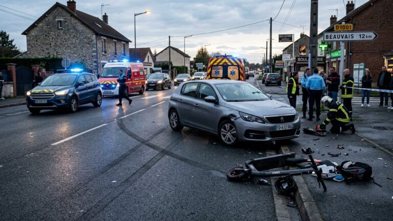 Oise : Homme Grièvement Blessé dans un Accident de Trottinette à Bornel