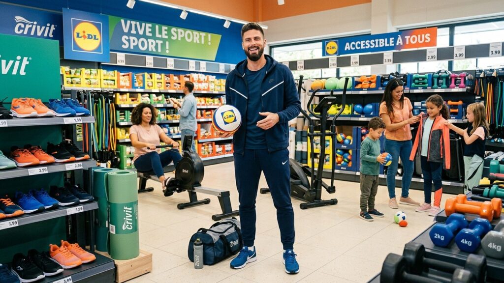 Olivier Giroud égérie Lidl : Le sport accessible à tous