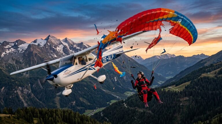 Parapentiste Survive Collision Incroyable Avec Avion en Autriche