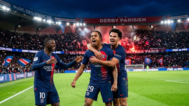 Paris FC-PSG : Compositions Officielles du Derby avec Barcola, Dembélé et Kvaratskhelia