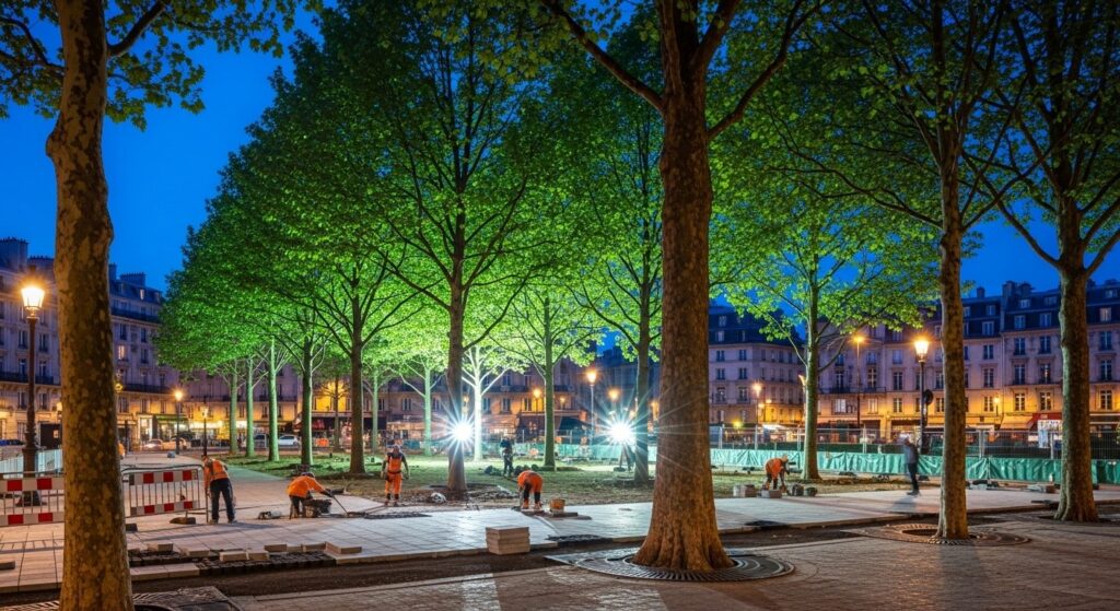Paris : Place du Colonel Fabien Fermée Cinq Nuits pour sa Transformation en Forêt Urbaine