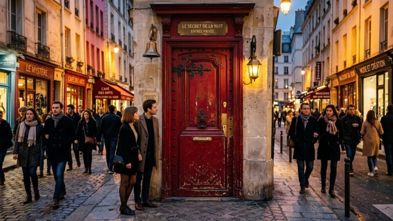Paris : Vitrine Mystère Invite à Sonner à la Porte du Plaisir