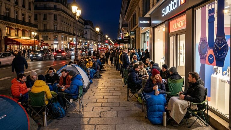 Pourquoi des Foules Campent Devant Swatch pour la Royal Pop