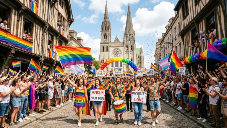 Première Marche des Fiertés à Chartres : Une Fête Historique