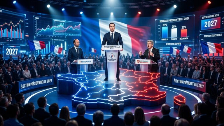 Présidentielle 2027 : Bardella Leader, Philippe et Mélenchon au Coude-à-Coude