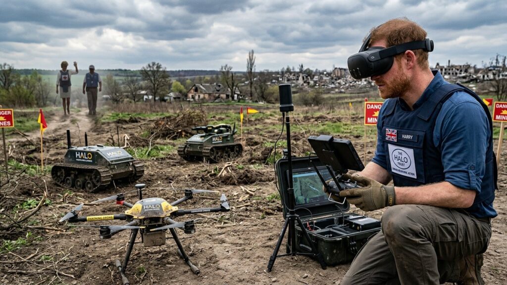 Prince Harry en Ukraine : Technologies de Déminage Comme Diana