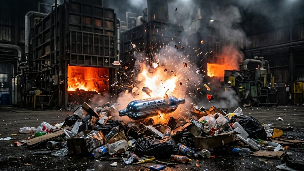 Protoxyde d&rsquo;Azote : Les Bonbonnes Explosives Qui Menacent Nos Déchets