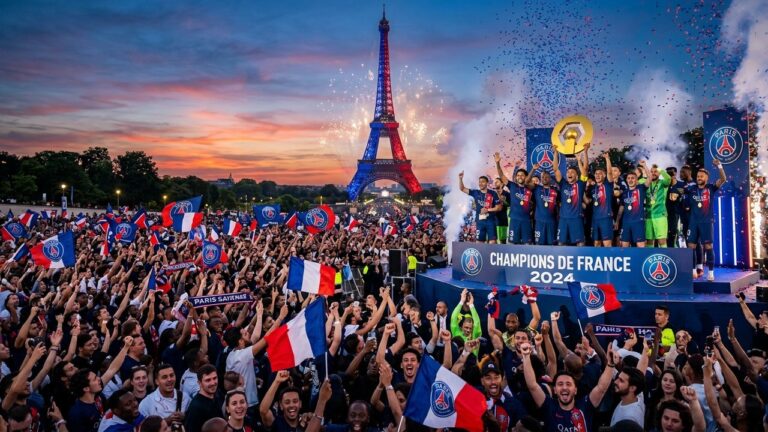 PSG Champion : Célébrations au Champ-de-Mars Face à la Tour Eiffel