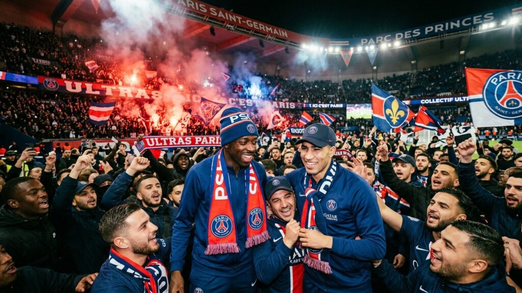 PSG : Dembélé et Hakimi Fêtent les 10 Ans des Ultras au Parc