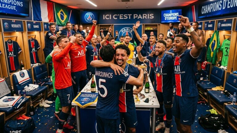 PSG en Finale : L&rsquo;Euphorie du Vestiaire à Munich