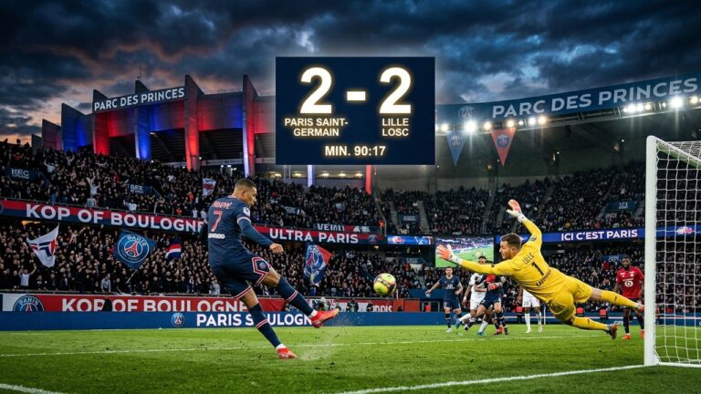 PSG Lorient 2-2 : Poussifs, Les Parisiens Craquent Au Parc