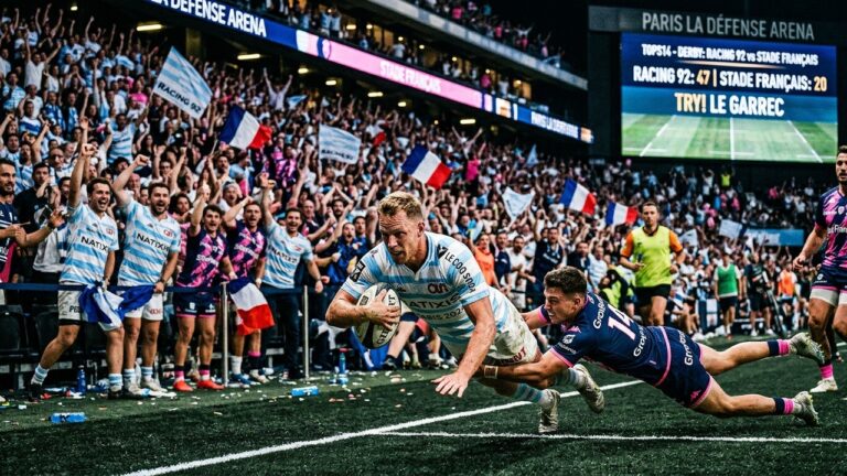 Racing 92 Écrase Stade Français 47-20 : Vers le Top 6