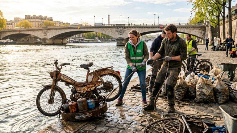 Record de Dépollution : 3 Tonnes de Déchets Repêchés dans la Seine en 24 Heures
