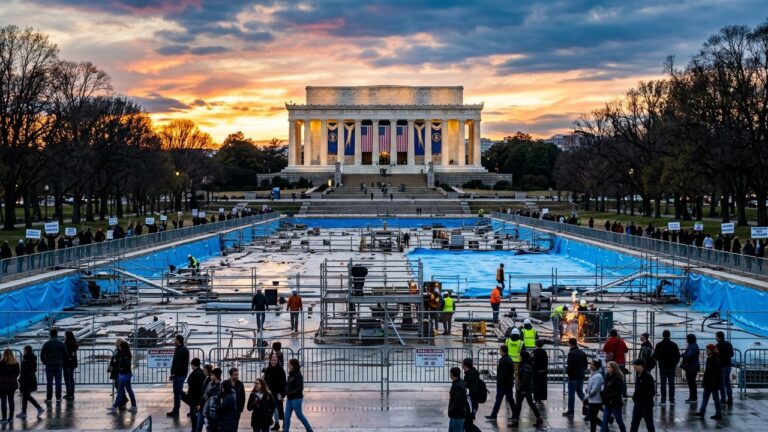Rénovation du Miroir d’Eau Lincoln Memorial : La Polémique Trump