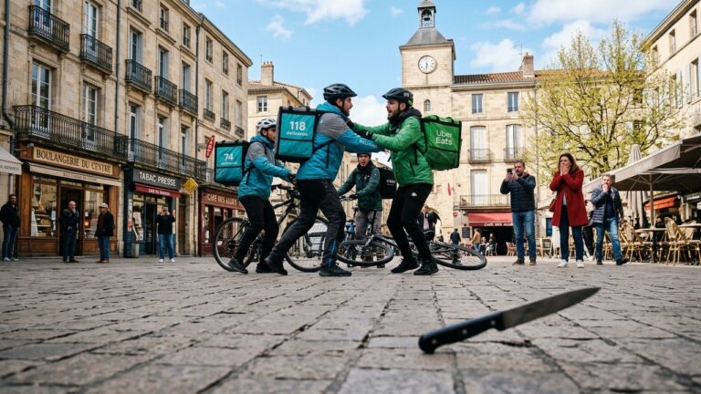 Rixe au Couteau à Reims : Trois Livreurs Blessés en Plein Jour