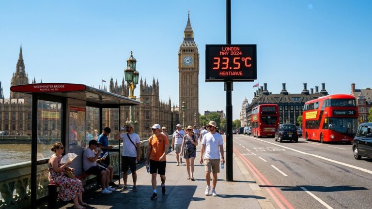 Royaume-Uni : Record Historique de Chaleur en Mai à 33,5 °C