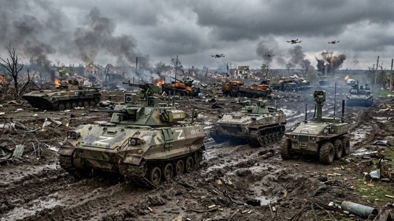 Russie Ukraine : Plus de 20 Robots Terrestres sur le Front