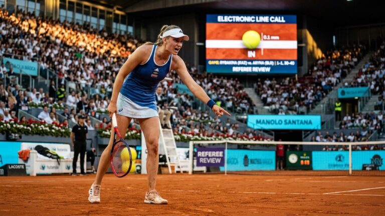 Rybakina Furieuse : L’Arbitrage Électronique Pose-t-il Problème au Tennis ?