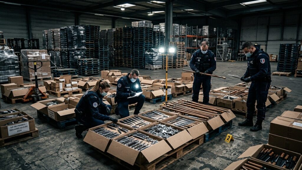 Saisie Massive d&rsquo;Armes Blanches en Île-de-France : Fraude de 10 Millions