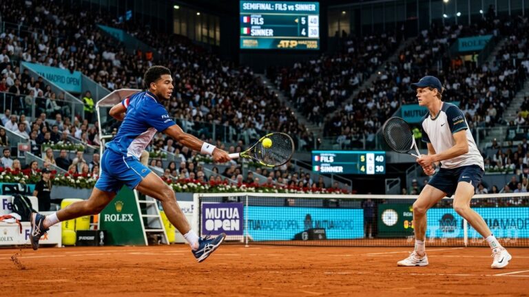 Sinner vs Fils : Horaire et Chaîne TV pour la Demi-Finale Masters 1000 Madrid