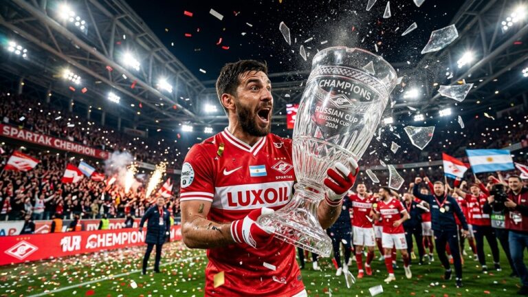 Spartak Moscou : Trophée de la Coupe de Russie brisé en pleine célébration