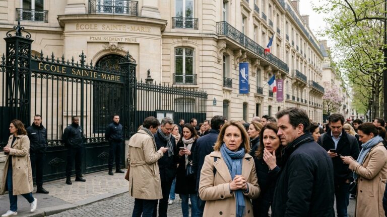 Stupeur et Soulagement à l&rsquo;École Saint-Dominique : Parents sous le Choc à Paris