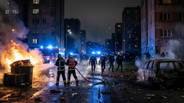 Tensions à Sartrouville et Ecquevilly : Incendies et Projectiles sur Policiers