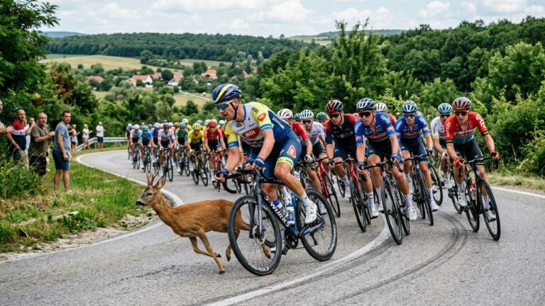 Tour de Hongrie : Une Biche Frôle le Peloton et Évite la Catastrophe