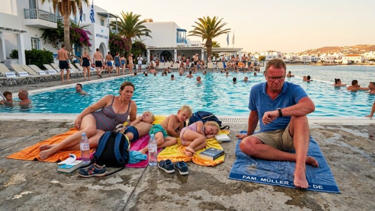 Touriste Obtient 1000 Euros pour Absence de Transats en Hôtel Grec