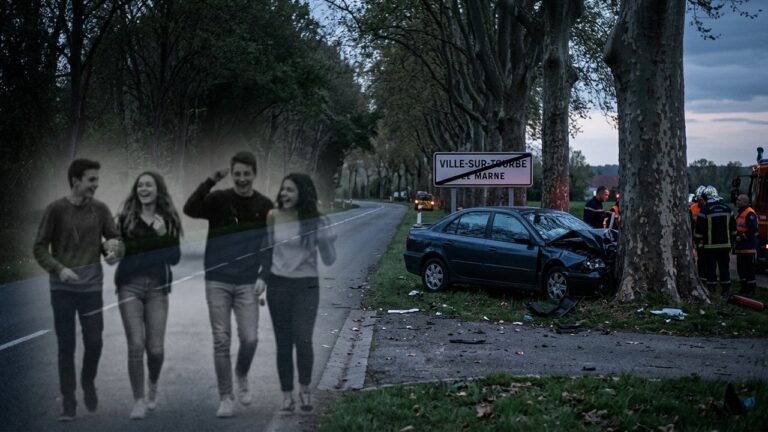Tragédie en Marne : Quatre Jeunes Amis Tués dans un Accident