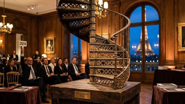 Tronçon d&rsquo;Escalier de la Tour Eiffel Vendu à 450 000 Euros aux Enchères