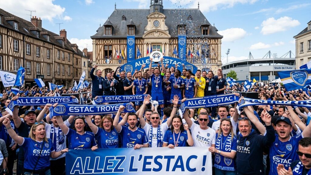 Troyes Champion de Ligue 2 : Montée en Ligue 1 et Fête des Supporters