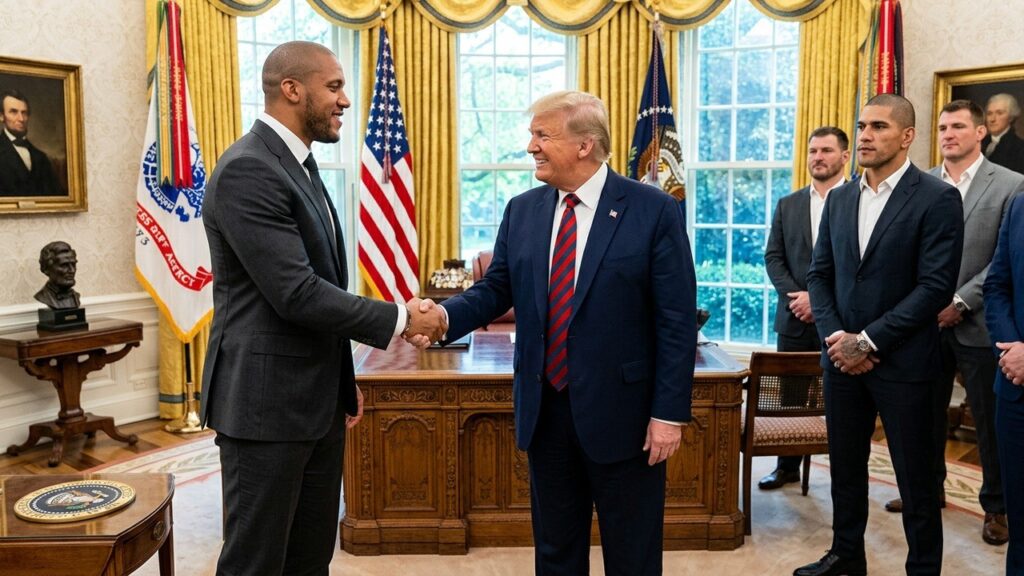 Trump Accueille Ciryl Gane et Stars du MMA à la Maison Blanche