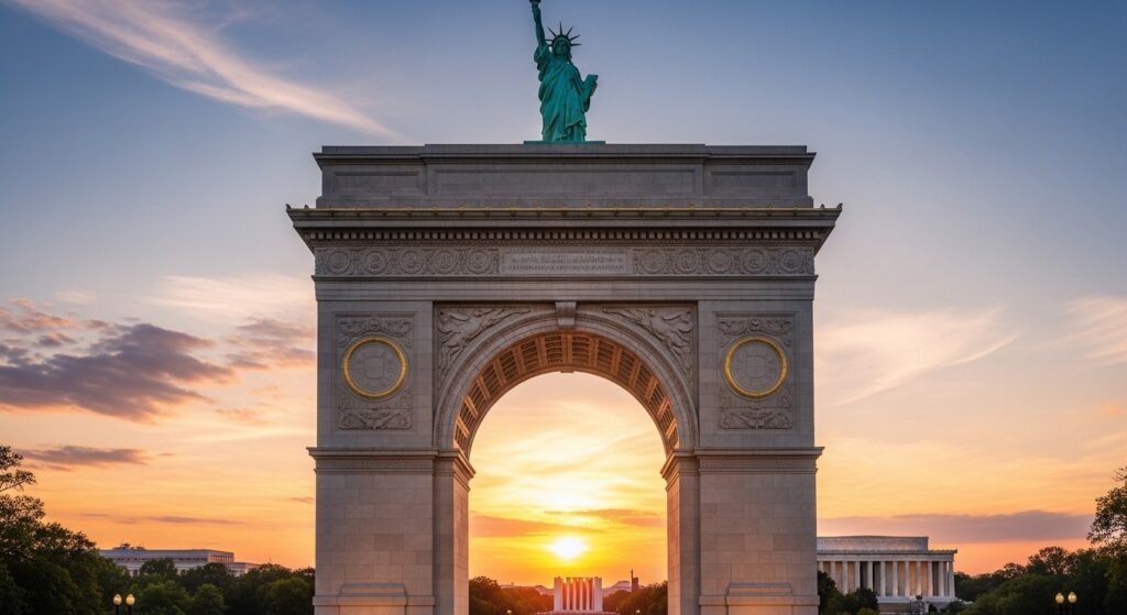 Trump Dévoile l’Arc de Triomphe des États-Unis : Un Monument Monumental