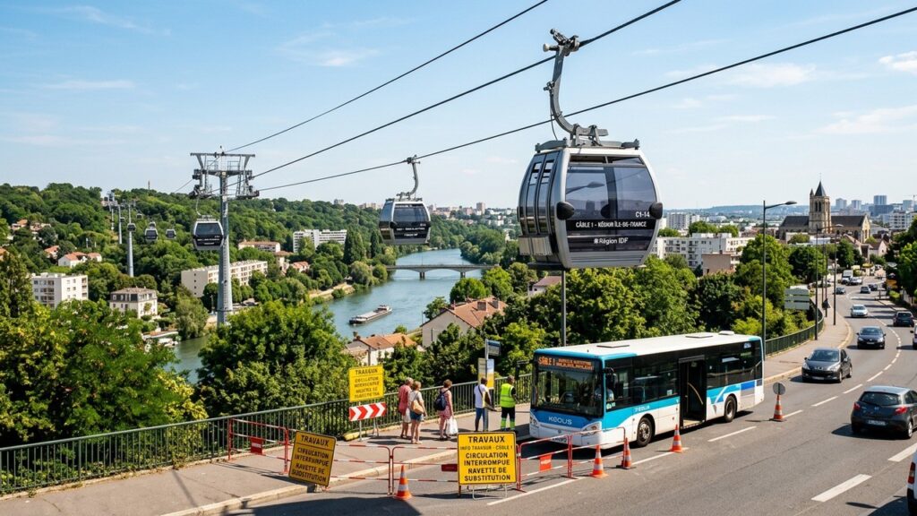 Val-de-Marne : Téléphérique C1 Fermé 11 Jours cet Été