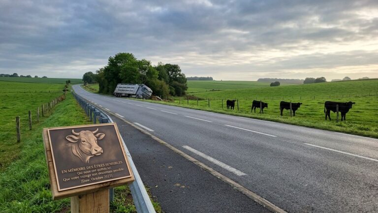Veaux Tués sur l’A29 : PETA Réclame une Plaque Commémorative