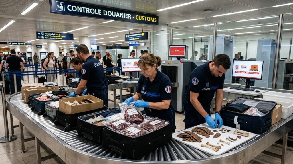 Viande Illégale à Roissy : Ce que Cachent les Valises des Voyageurs
