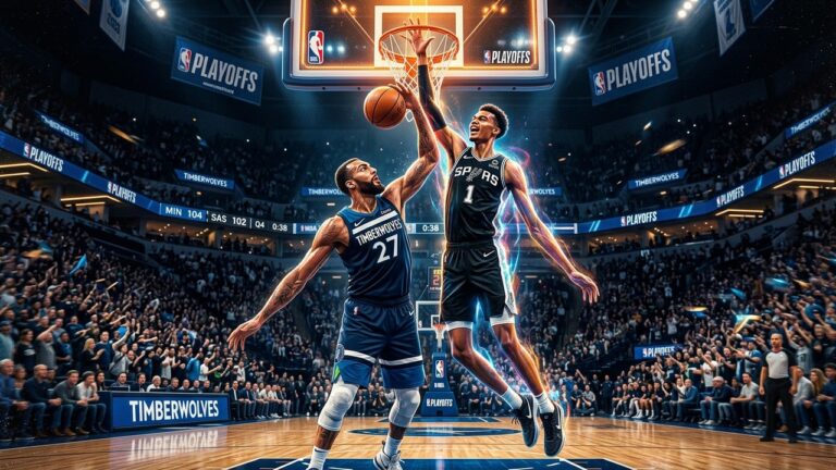 Victor Wembanyama Domine Rudy Gobert : Passage de Témoin en Play-offsGenerating the NBA playoff article NBA