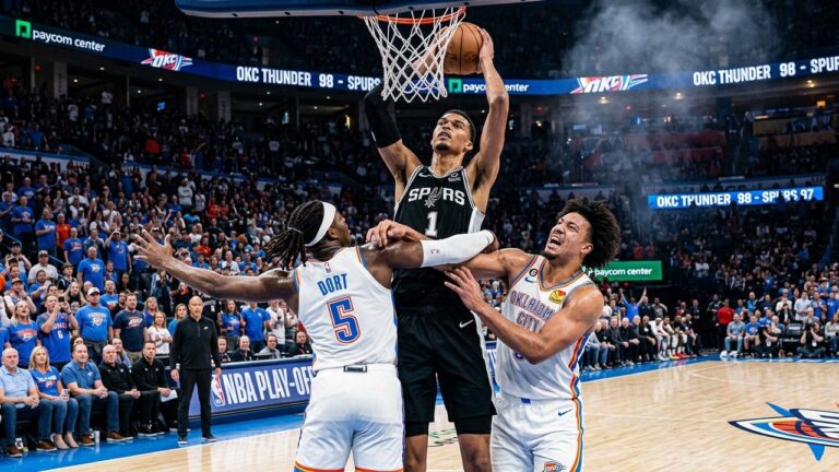 Victor Wembanyama Face à la Défense Rugueuse d&rsquo;Oklahoma City