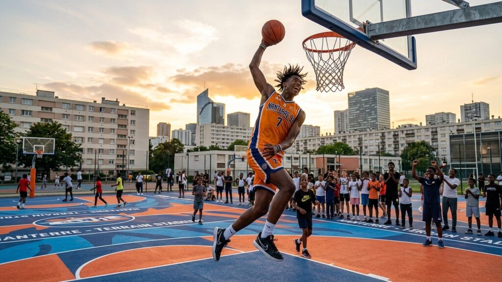 Victor Wembanyama Rénove Terrain Basket Nanterre