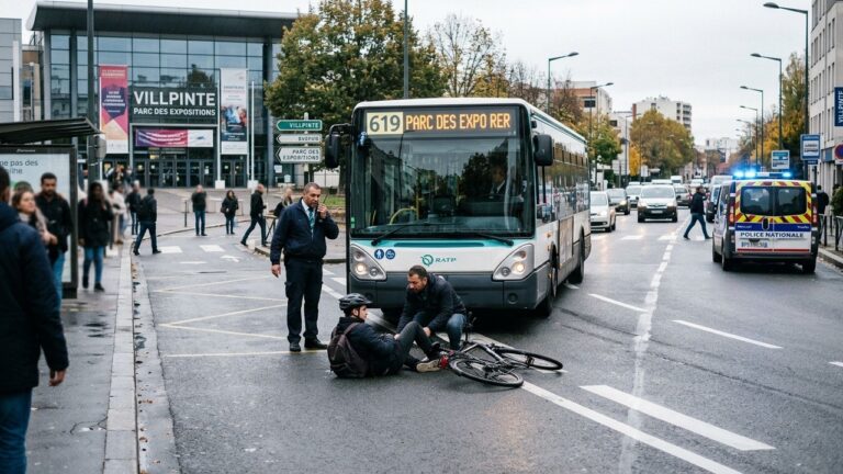 Villepinte : Cycliste Chute et Bus Percute, Chauffeur Positif aux Stupéfiants