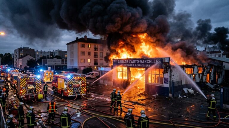 Violent Incendie dans un Garage à Sarcelles : Pas de Victimes