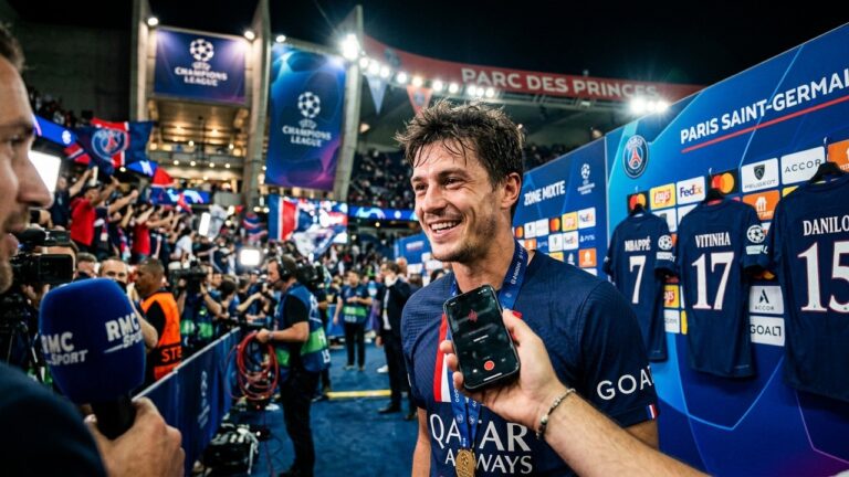 Vitinha S’Interrompt en Interview pour Sa Femme Après PSG-Bayern